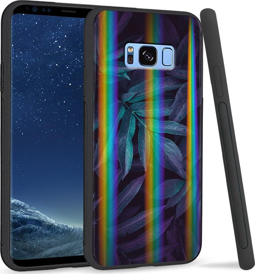 Super Fashion Etui na telefon Samsung S8 Rainbow Case Night leaves 1
