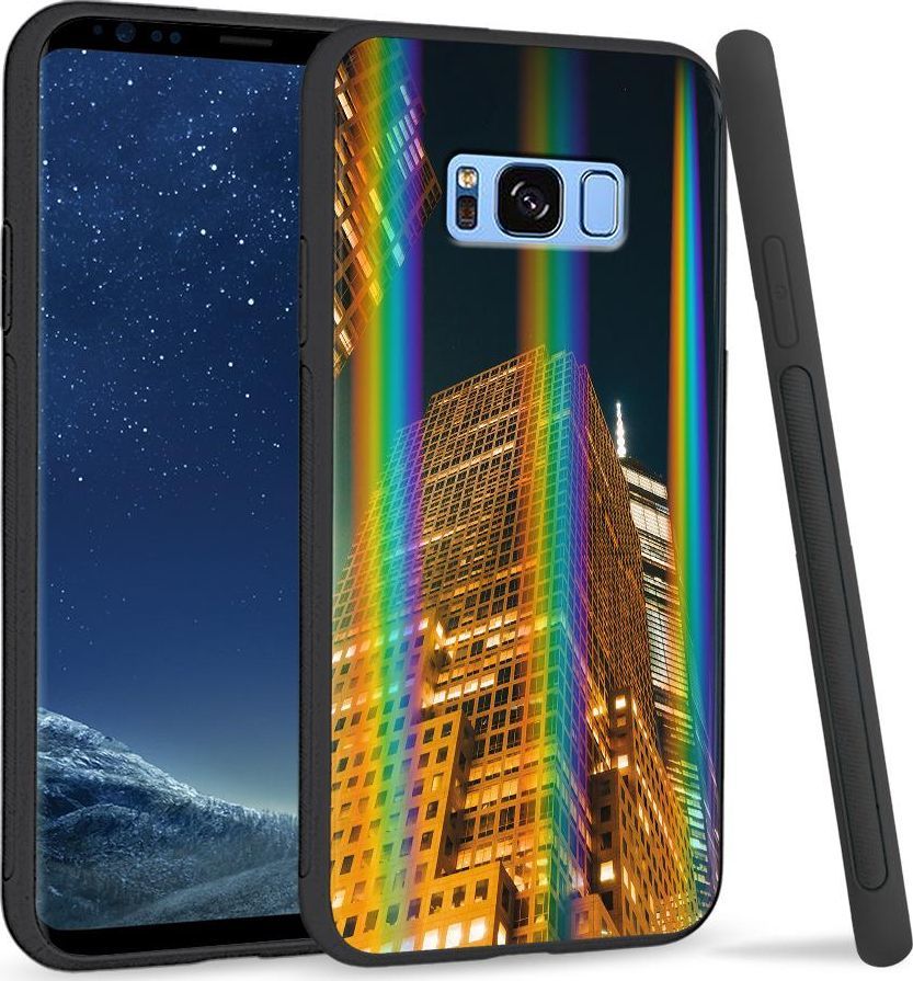 Super Fashion Etui na telefon Samsung S8 Rainbow Case Night building 1