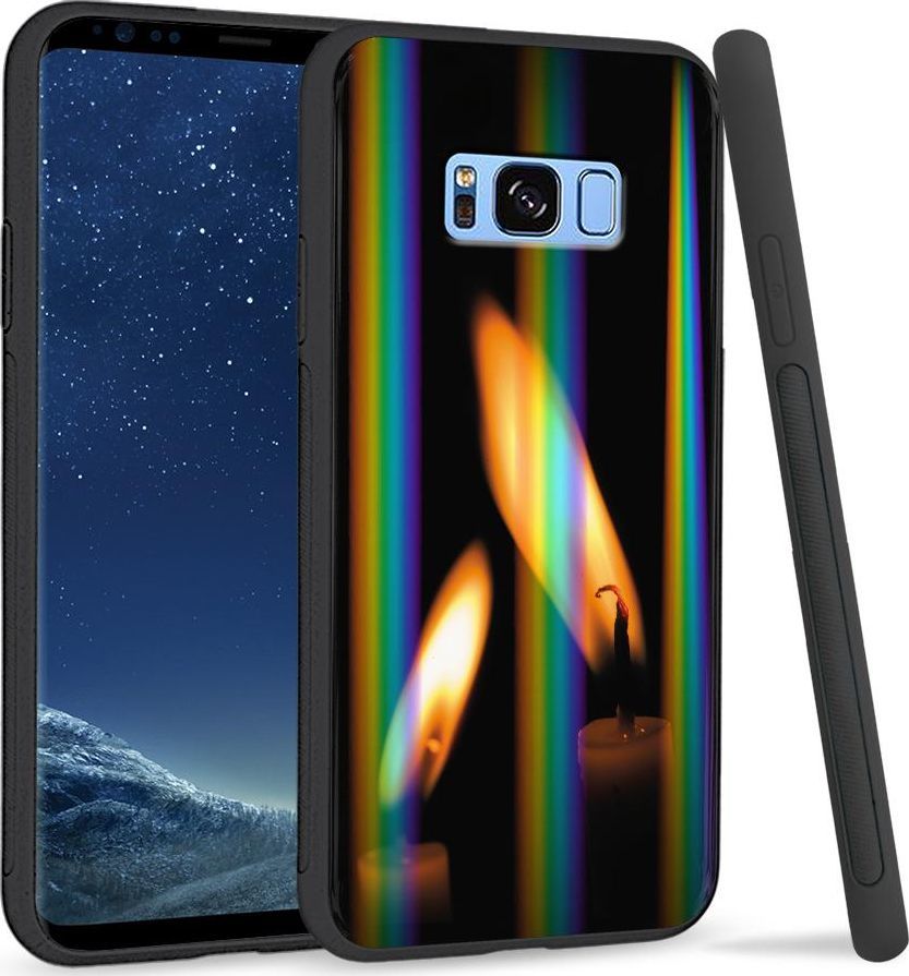 Super Fashion Etui na telefon Samsung S8 Rainbow Case Płomienie 1