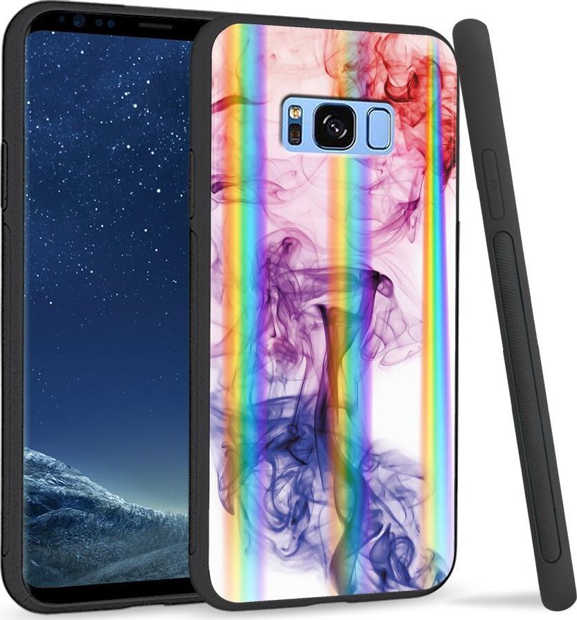 Super Fashion Etui na telefon Samsung S8 Rainbow Case Smoke abstract 1