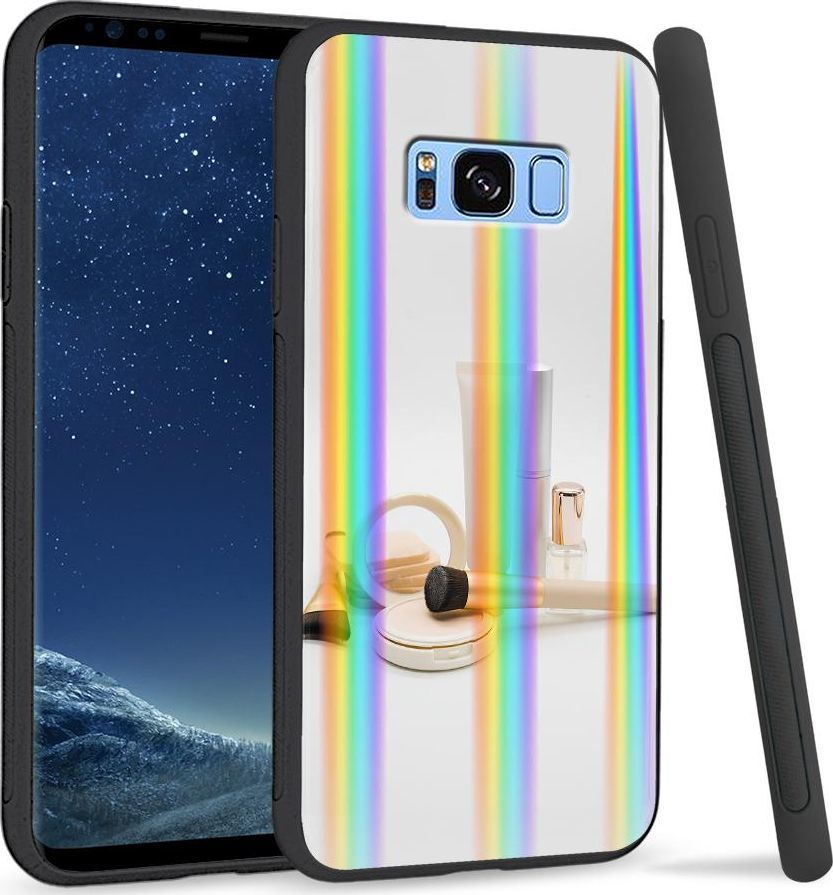 Super Fashion Etui na telefon Samsung S8 Rainbow Case Kosmetyki 1