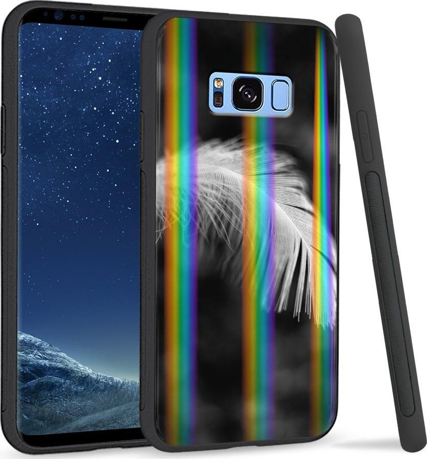 Super Fashion Etui na telefon Samsung S8 Rainbow Case Pióro 1