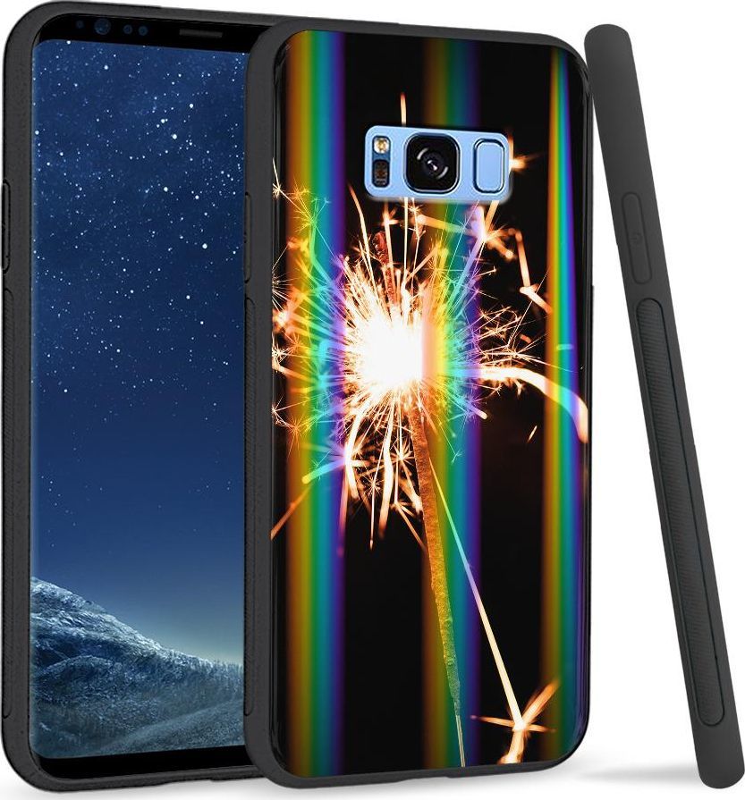 Super Fashion Etui na telefon Samsung S8 Rainbow Case Zimne ognie 1