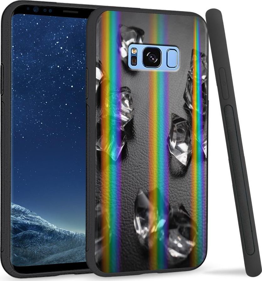 Super Fashion Etui na telefon Samsung S8 Rainbow Case Glass Cube 1