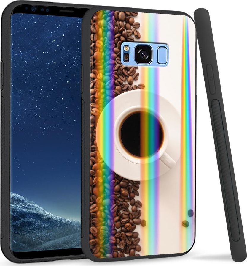 Super Fashion Etui na telefon Samsung S8 Rainbow Case Coffee Cup 1