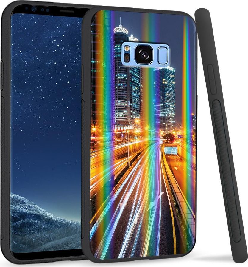 Super Fashion Etui na telefon Samsung S8 Rainbow Case Night City 1