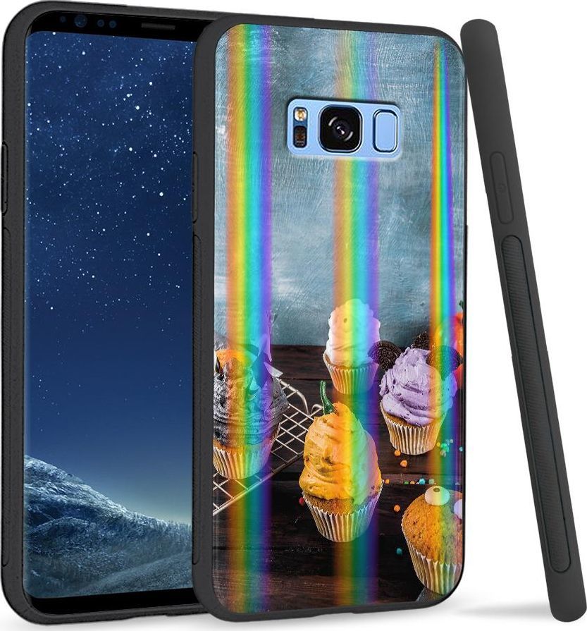 Super Fashion Etui na telefon Samsung S8 Rainbow Case Icecream cupcakes 1