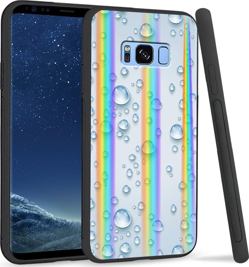 Super Fashion Etui na telefon Samsung S8 Rainbow Case Droplets 1