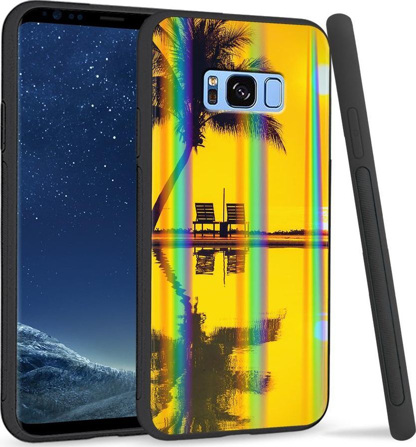 Super Fashion Etui na telefon Samsung S8 Rainbow Case Yellow sunset 1