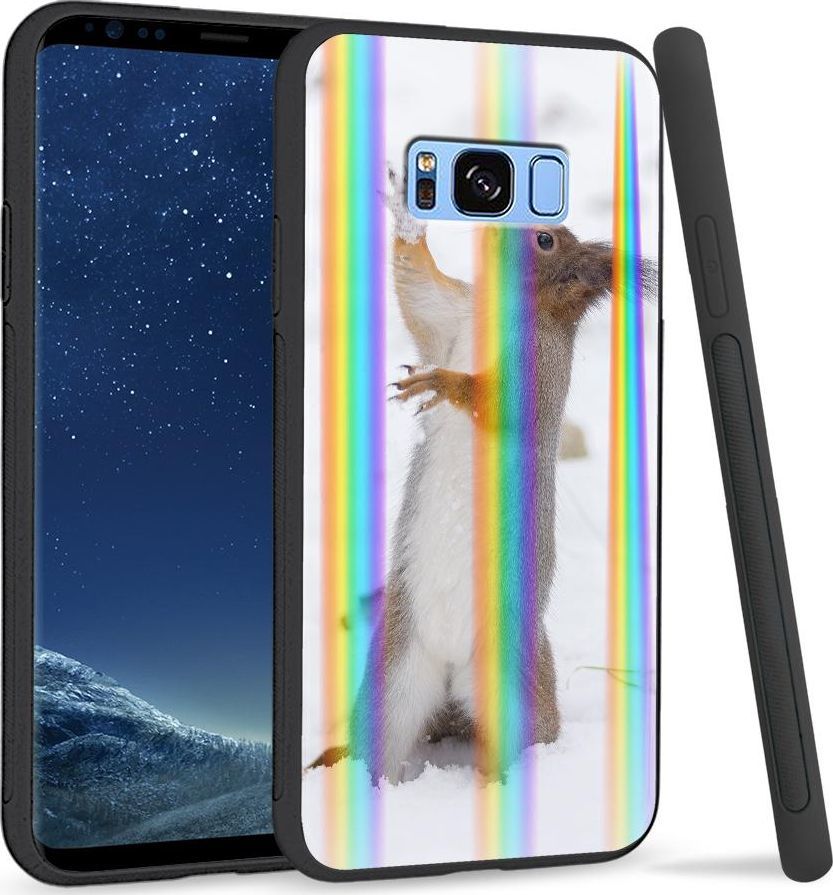 Super Fashion Etui na telefon Samsung S8 Rainbow Case Snow squirrel 1