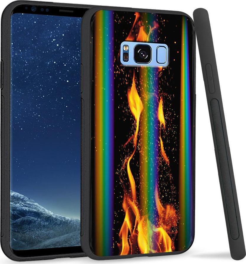 Super Fashion Etui na telefon Samsung S8 Rainbow Case Crackling Fire 1