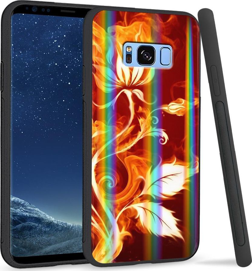 Super Fashion Etui na telefon Samsung S8 Rainbow Case Frozen Flower 1