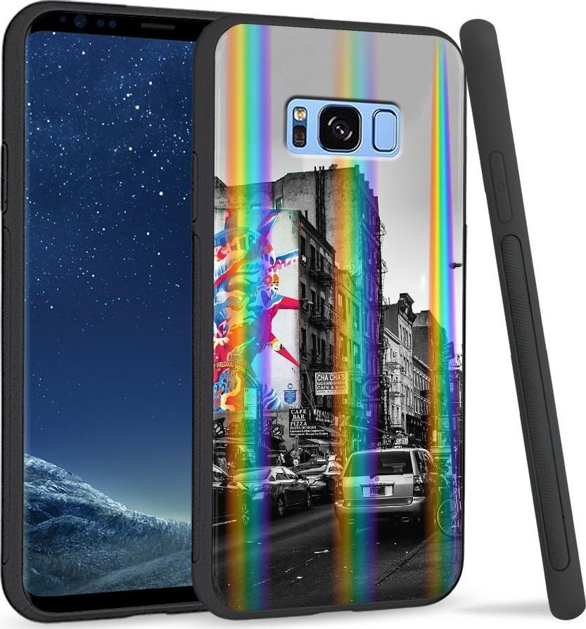 Super Fashion Etui na telefon Samsung S8 Rainbow Case Miasto 1