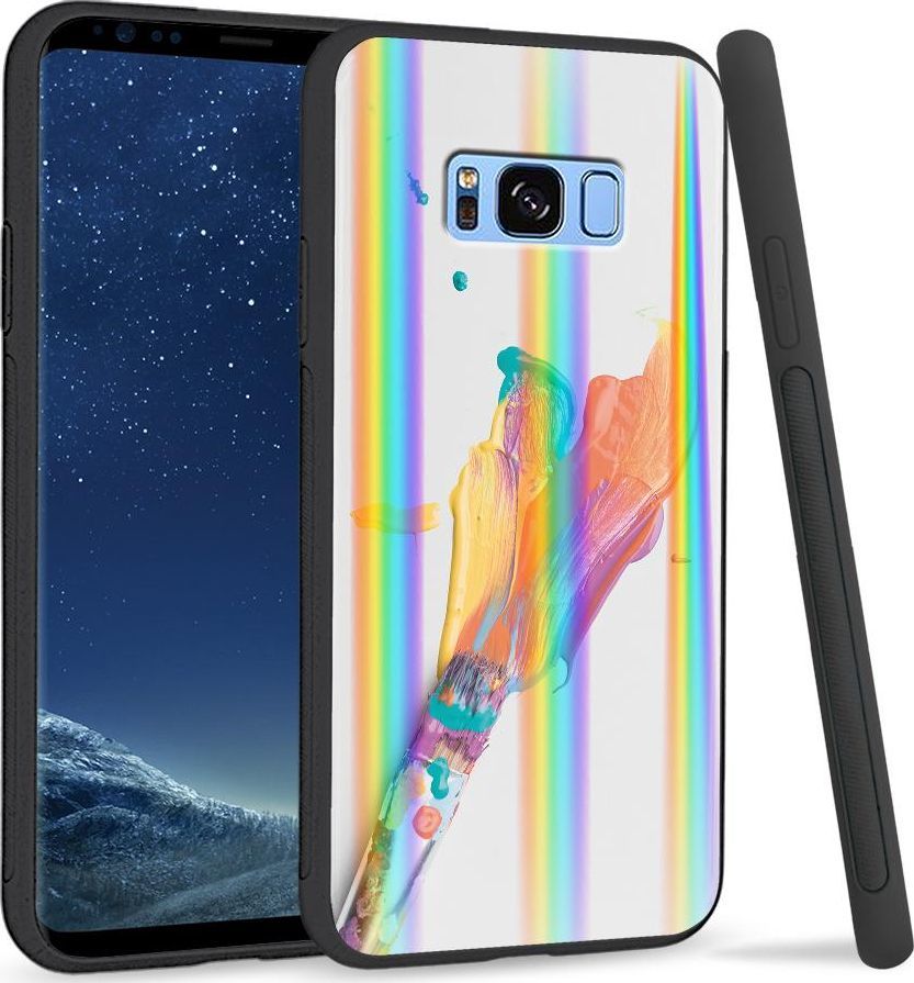 Super Fashion Etui na telefon Samsung S8 Rainbow Case Pastelowe farby 1