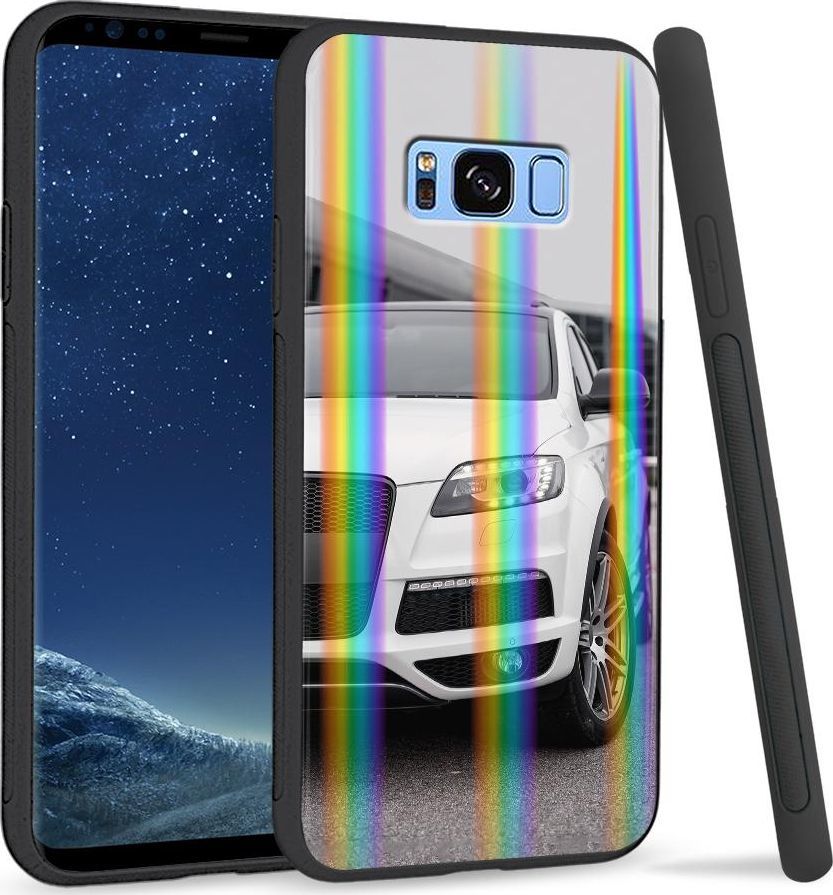 Super Fashion Etui na telefon Samsung S8 Rainbow Case Biały samochód 1