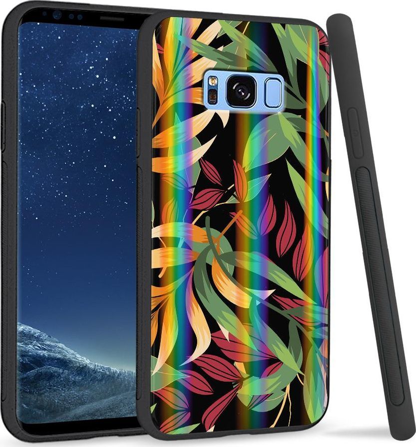 Super Fashion Etui na telefon Samsung S8 Rainbow Case Kolorowe liście 1