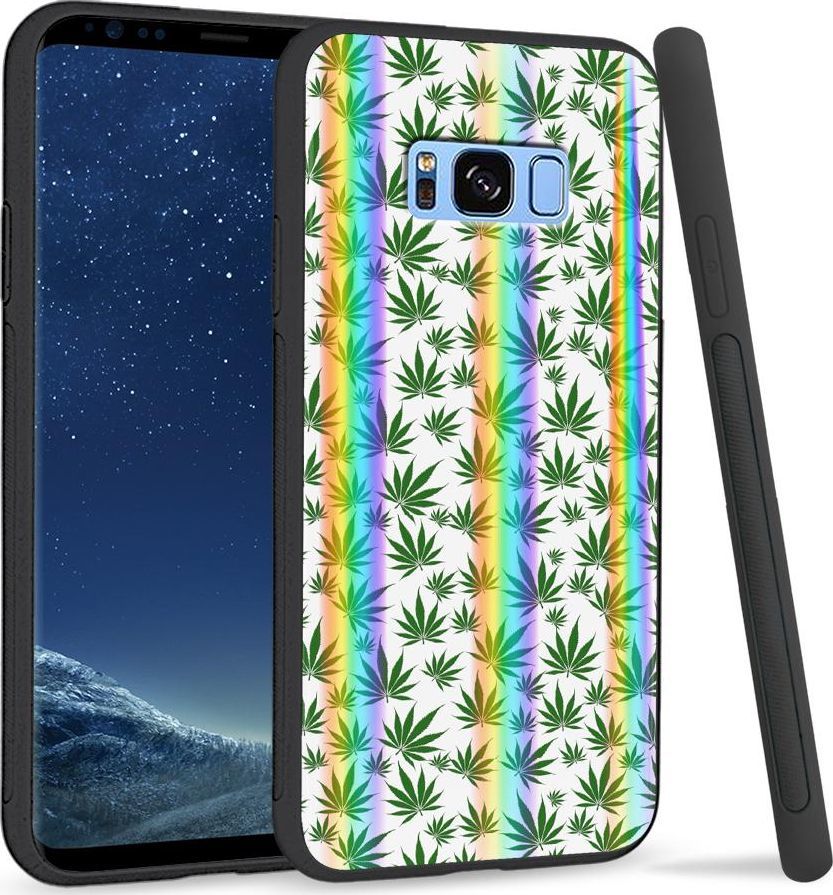 Super Fashion Etui na telefon Samsung S8 Rainbow Case Listki 1