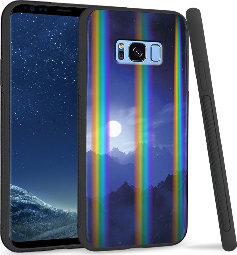 Super Fashion Etui na telefon Samsung S8 Rainbow Case Blue night 1