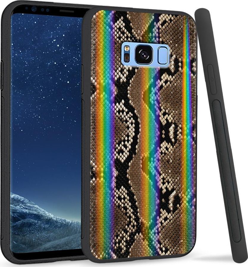 Super Fashion Etui na telefon Samsung S8 Rainbow Case Snake's Skin 1