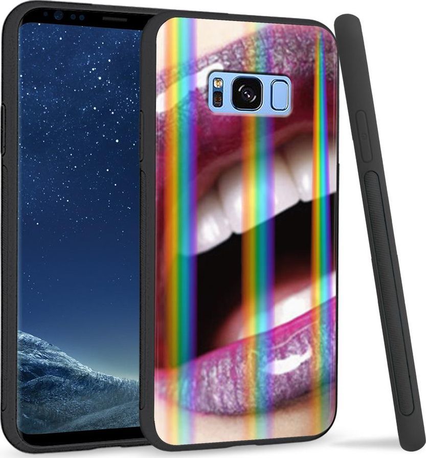 Super Fashion Etui na telefon Samsung S8 Rainbow Case Lips 1
