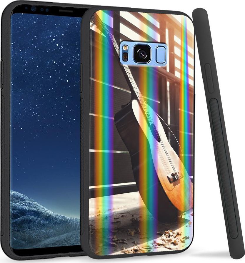 Super Fashion Etui na telefon Samsung S8 Rainbow Case Wooden Guitar 1
