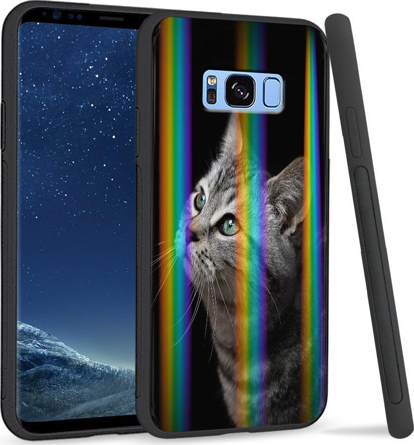 Super Fashion Etui na telefon Samsung S8 Rainbow Case My kitty friend 1