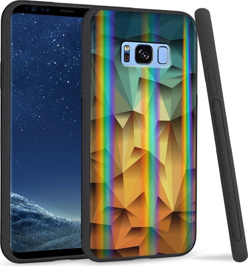Super Fashion Etui na telefon Samsung S8 Rainbow Case Polygonal 1