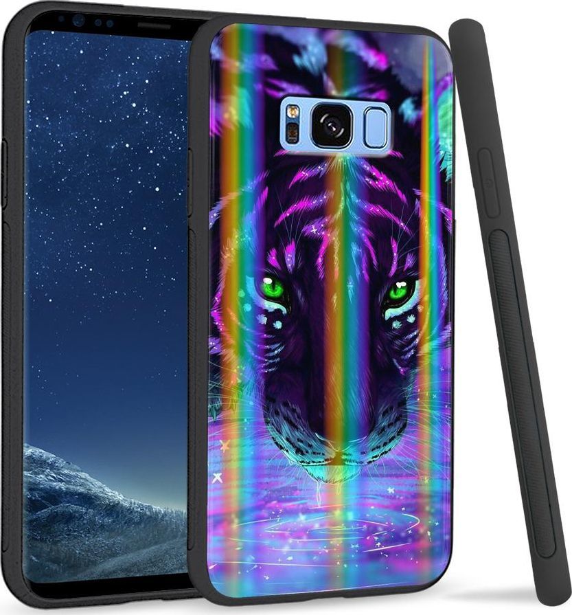 Super Fashion Etui na telefon Samsung S8 Rainbow Case Tiger 1