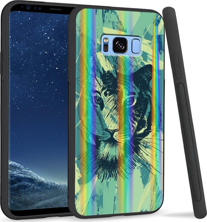 Super Fashion Etui na telefon Samsung S8 Rainbow Case Płutno tygrysa 1