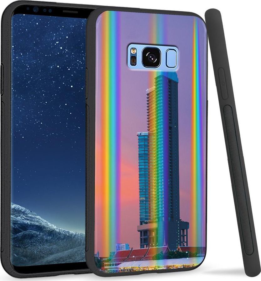 Super Fashion Etui na telefon Samsung S8 Rainbow Case Wierzowiec 1