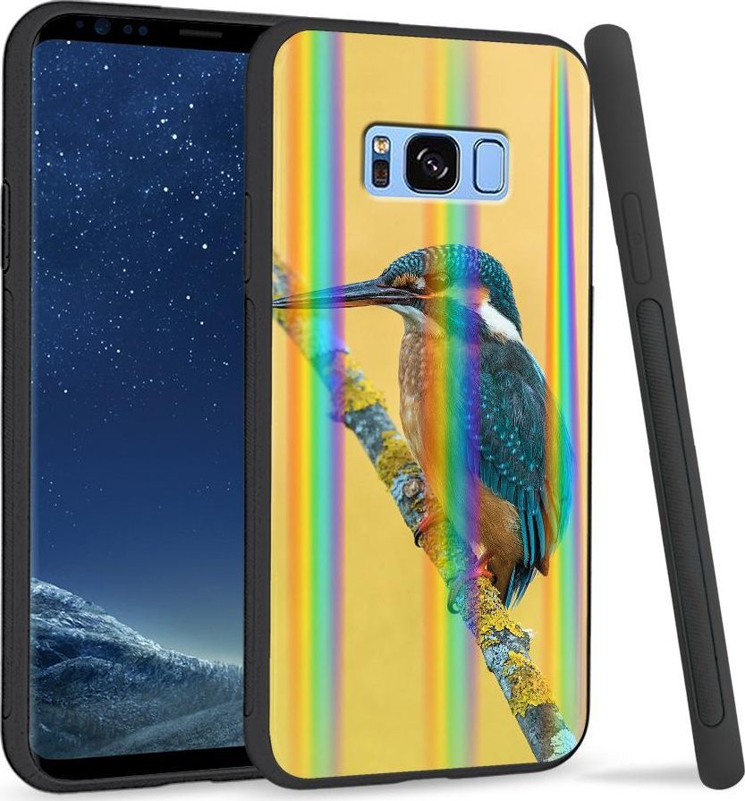 Super Fashion Etui na telefon Samsung S8 Rainbow Case Zimorodek 1