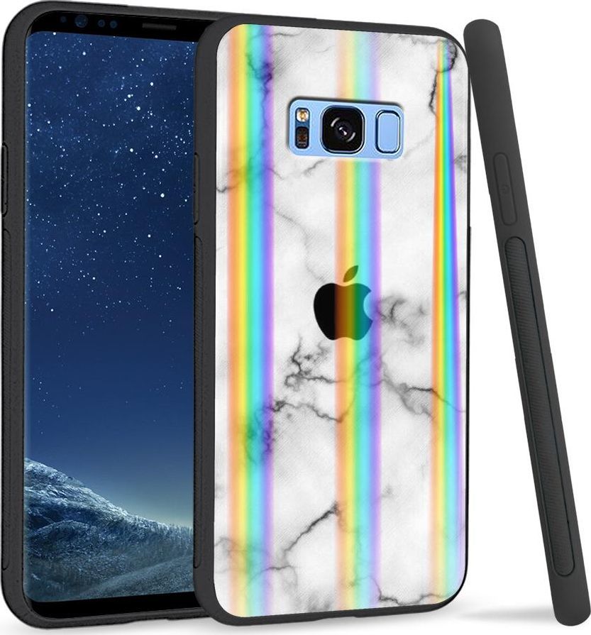 Super Fashion Etui na telefon Samsung S8 Rainbow Case Marble Apple 1
