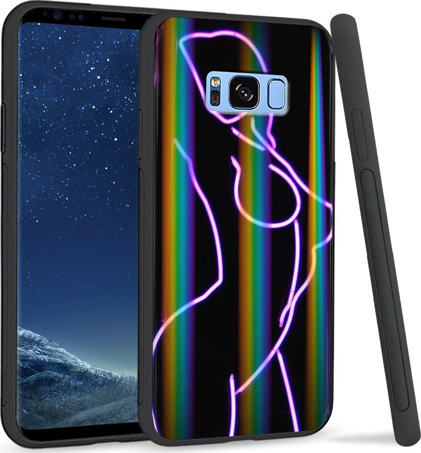 Super Fashion Etui na telefon Samsung S8 Rainbow Case Lady Black 1