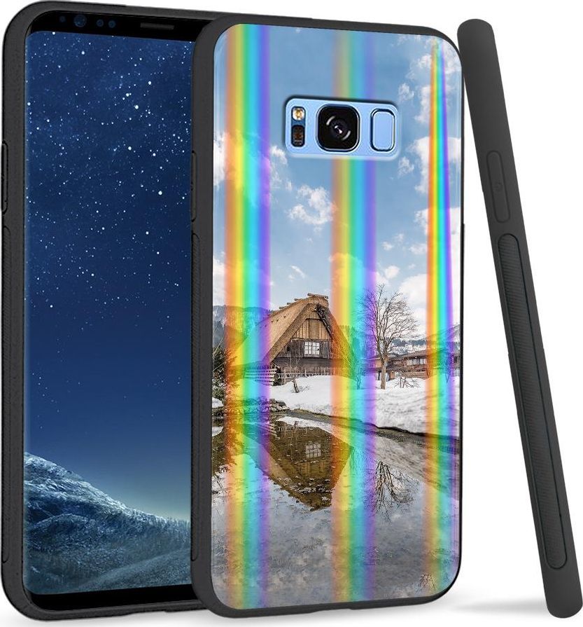 Super Fashion Etui na telefon Samsung S8 Rainbow Case Górska chata 1