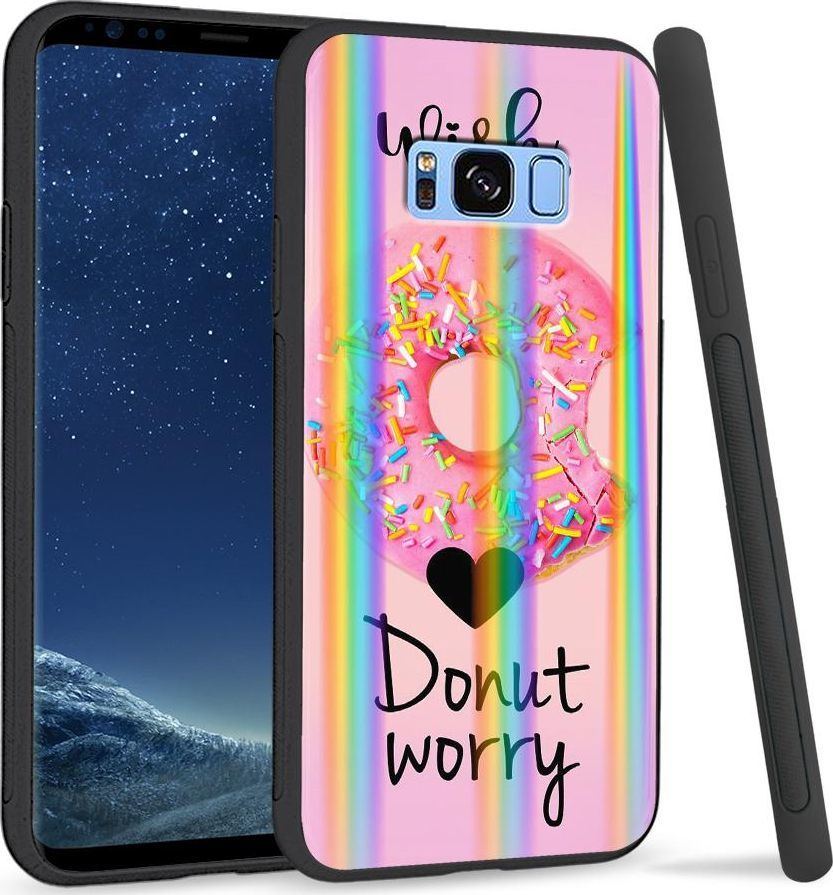 Super Fashion Etui na telefon Samsung S8 Rainbow Case Black Kitty 1