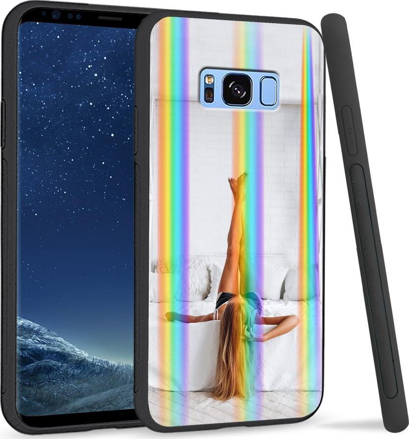 Super Fashion Etui na telefon Samsung S8 Rainbow Case Biały pokók 1