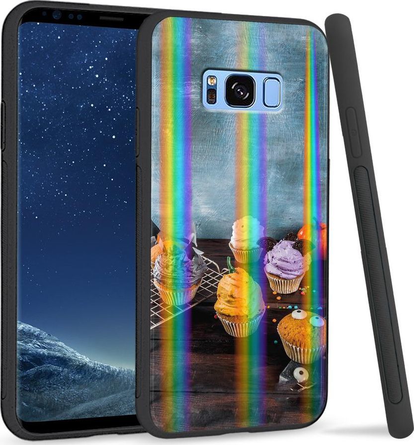 Super Fashion Etui na telefon Samsung S8 Rainbow Case Babeczki 1