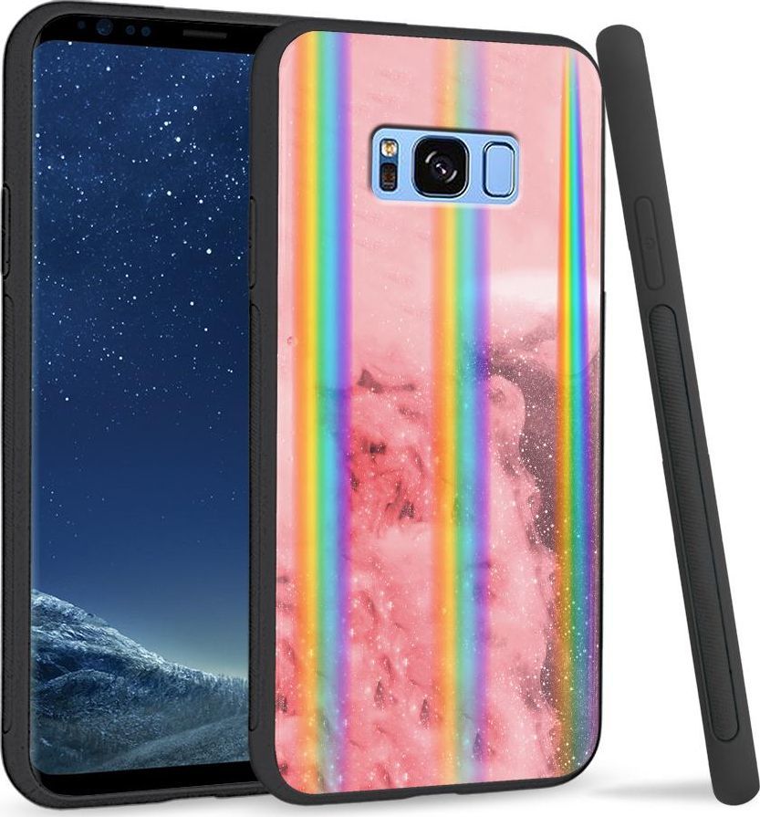Super Fashion Etui na telefon Samsung S8 Rainbow Case Różowy dym 1