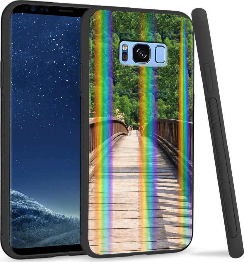 Super Fashion Etui na telefon Samsung S8 Rainbow Case Drewniany most 1