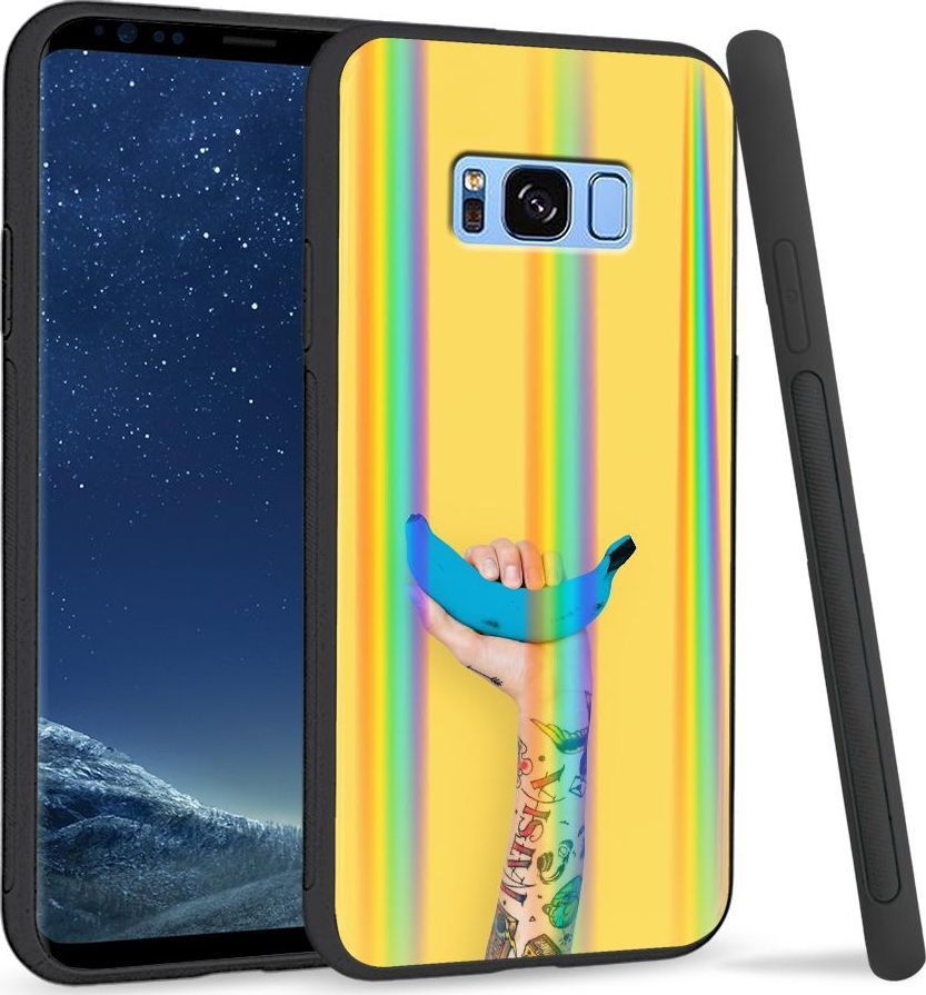 Super Fashion Etui na telefon Samsung S8 Rainbow Case Niebieski banan 1