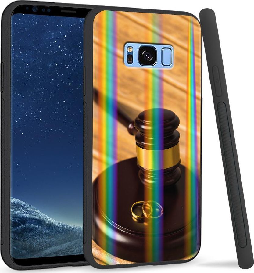Super Fashion Etui na telefon Samsung S8 Rainbow Case Obrączki 1