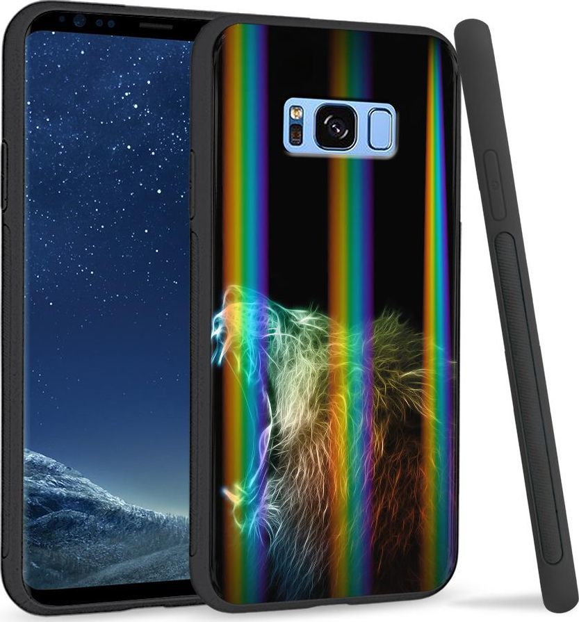 Super Fashion Etui na telefon Samsung S8 Rainbow Case Roaring Lion 1