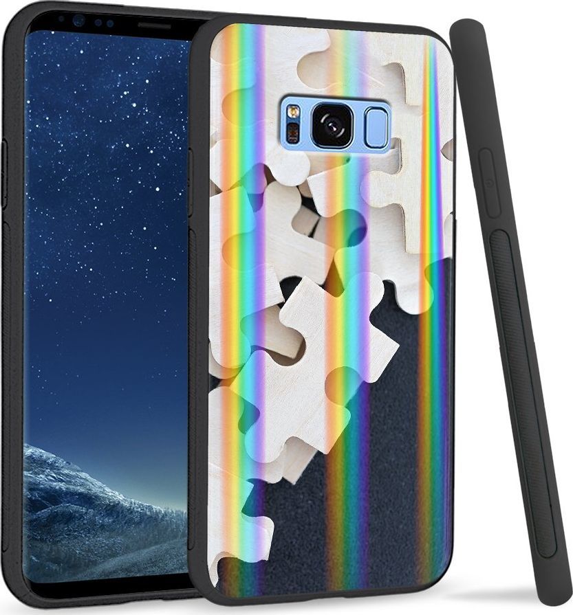 Super Fashion Etui Rainbow Series na Samsung S8 Plus Drewniane puzzle 1