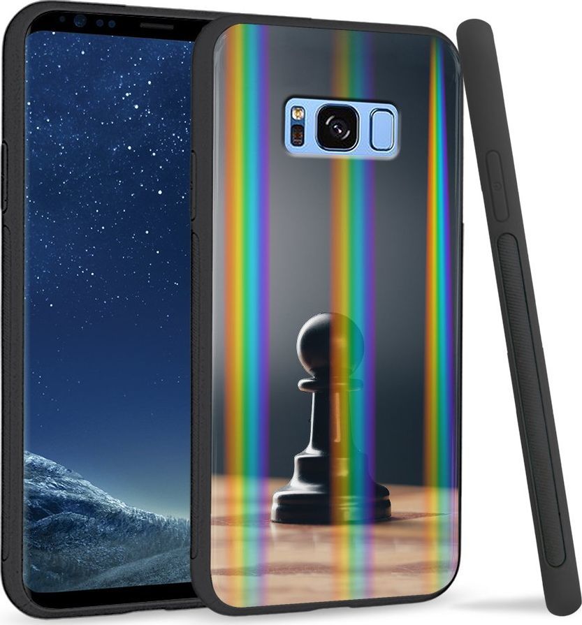 Super Fashion Etui Rainbow Series na Samsung S8 Plus Czarny pionek 1