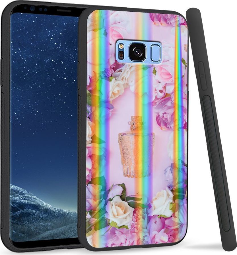 Super Fashion Etui Rainbow Series na Samsung S8 Plus Kwiatowe perfumy 1