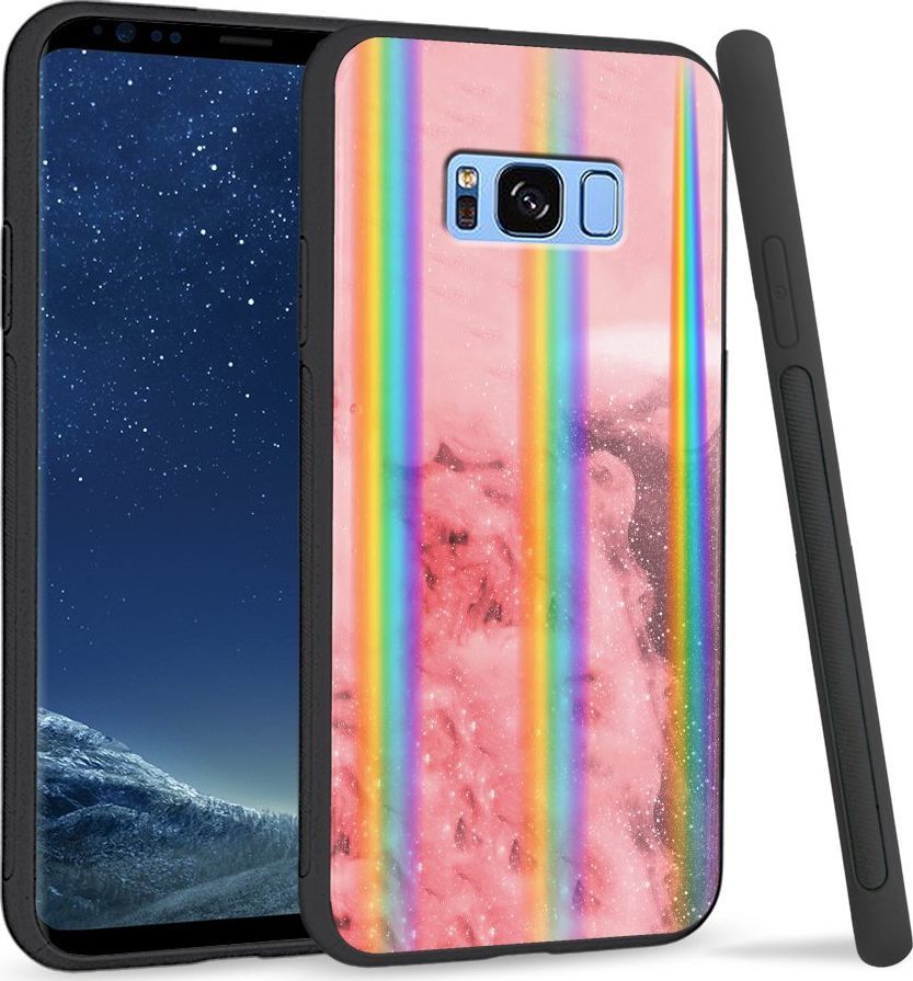 Super Fashion Etui Rainbow Series na Samsung S8 Plus Różowy dym 1