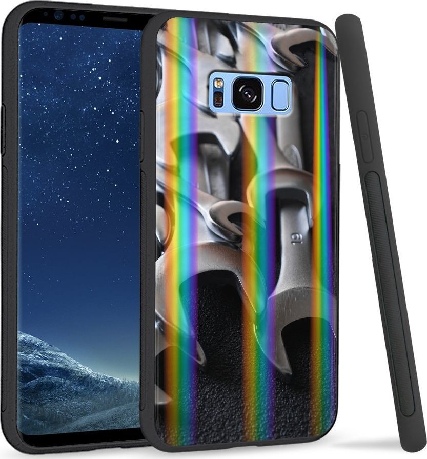 Super Fashion Etui Rainbow Series na Samsung S8 Plus Stalowe klucze 1