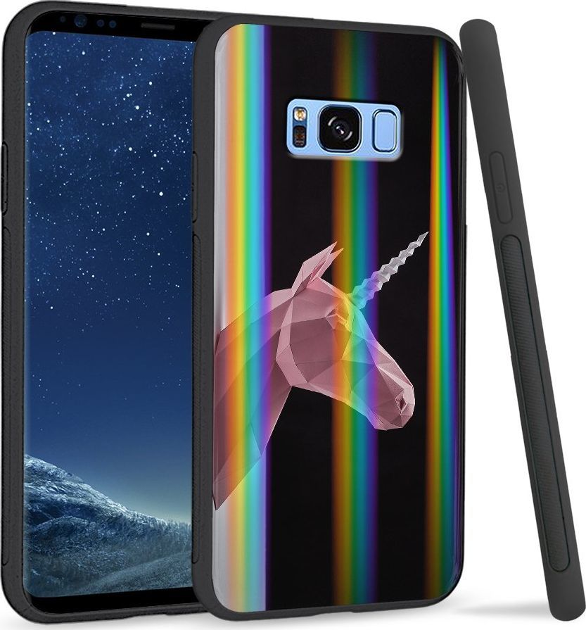 Super Fashion Etui Rainbow Series na Samsung S8 Plus Jednorożec 3D 1