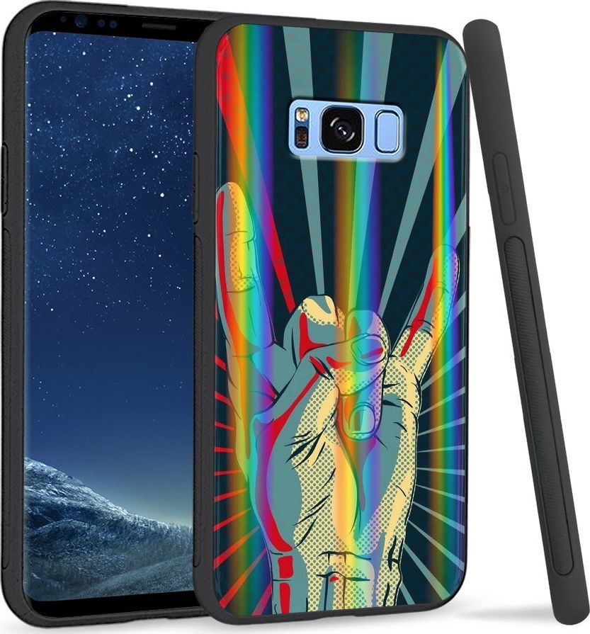 Super Fashion Etui Rainbow Series na Samsung S8 Plus Evil Sign 1