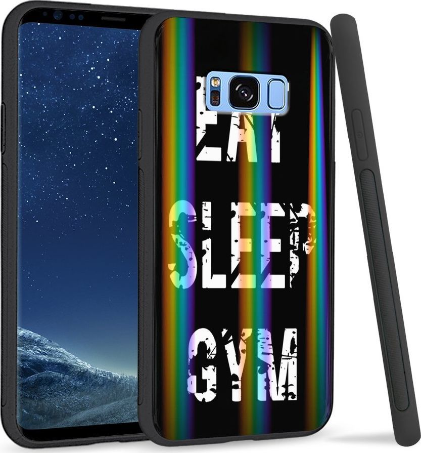 Super Fashion Etui Rainbow Series na Samsung S8 Plus Eat Sleep Gym 1